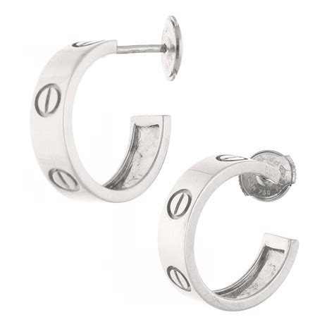 cartier silver hoop earrings